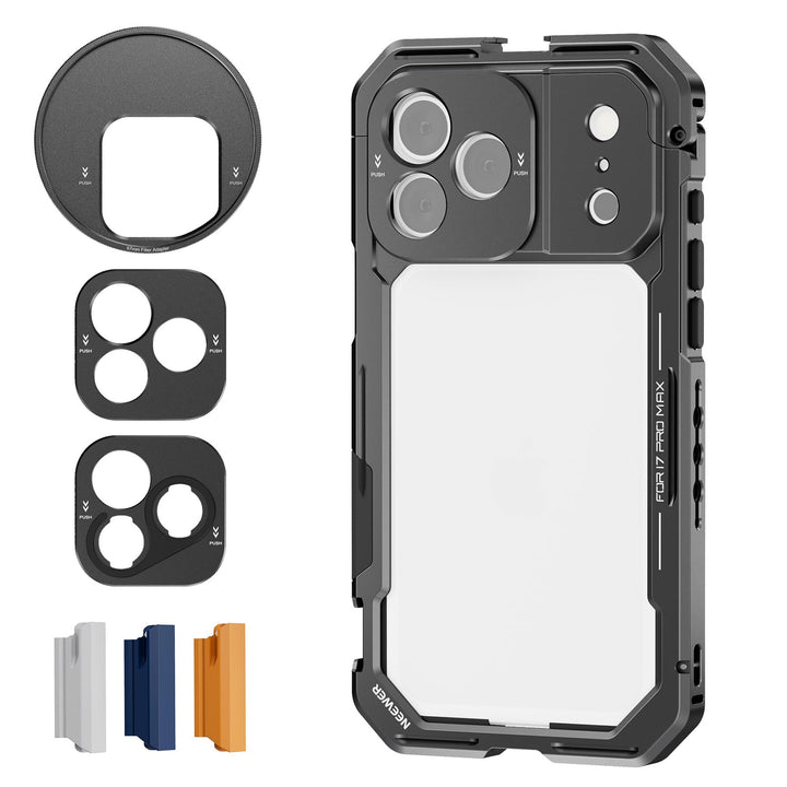 NEEWER Phone Käfig Cage Kompatibel mit iPhone 17 Pro Max, Schnellwechsel Video Rig Handy Stabilisato