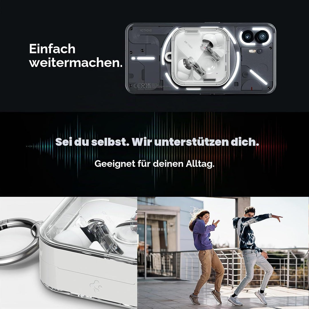 Spigen Ultra Hybrid Kompatibel mit Nothing Ear 2 Hülle - Jet White