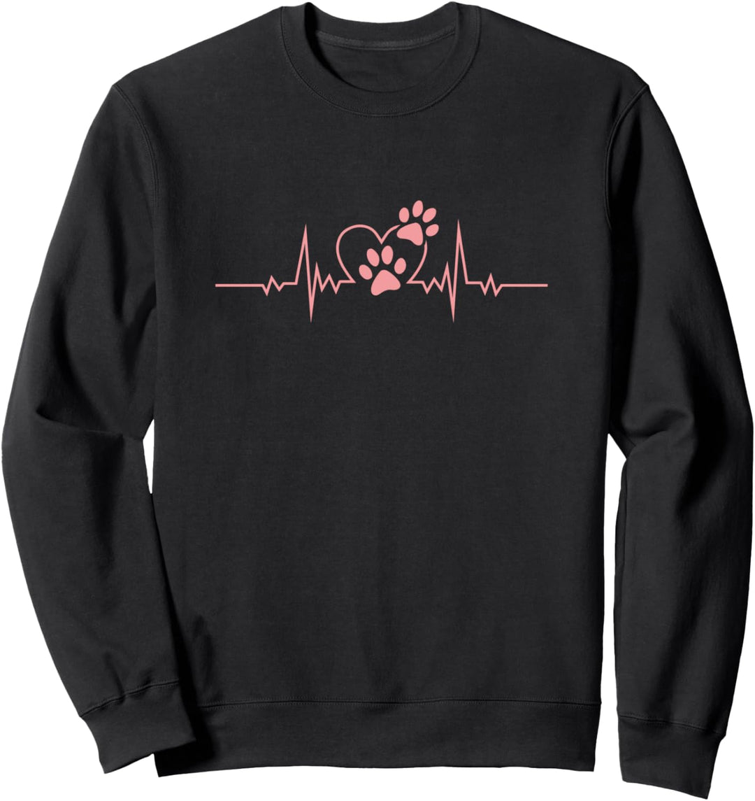 Hundepfote Herz Frauchen Dog Mom Hundemama Hunde Geschenk Sweatshirt