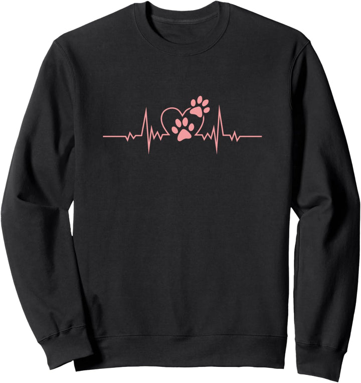 Hundepfote Herz Frauchen Dog Mom Hundemama Hunde Geschenk Sweatshirt