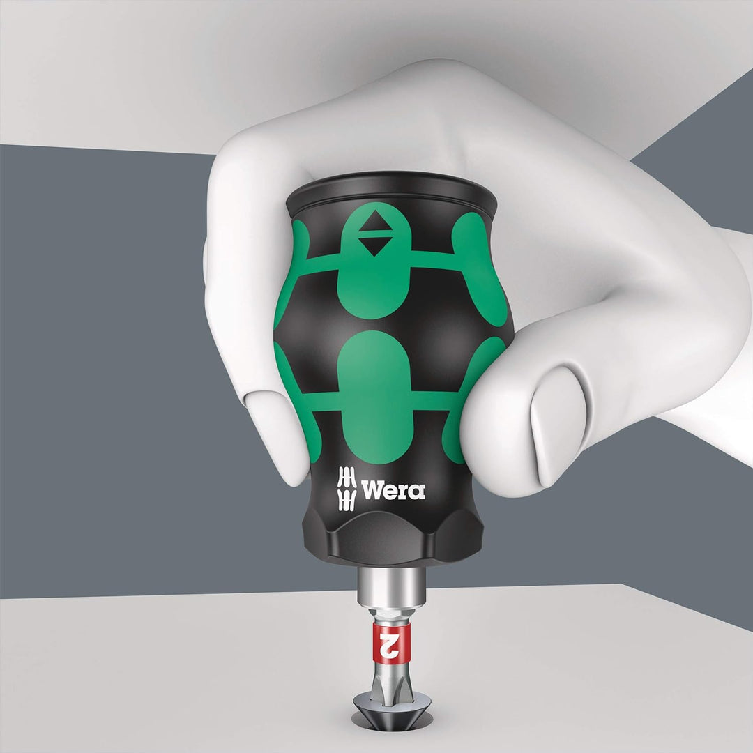 Wera 05008873001 Kraftform Kompakt Stubby 1 Schraubendreher mit Bit Magazin, 6-teilig KK Stubby Maga