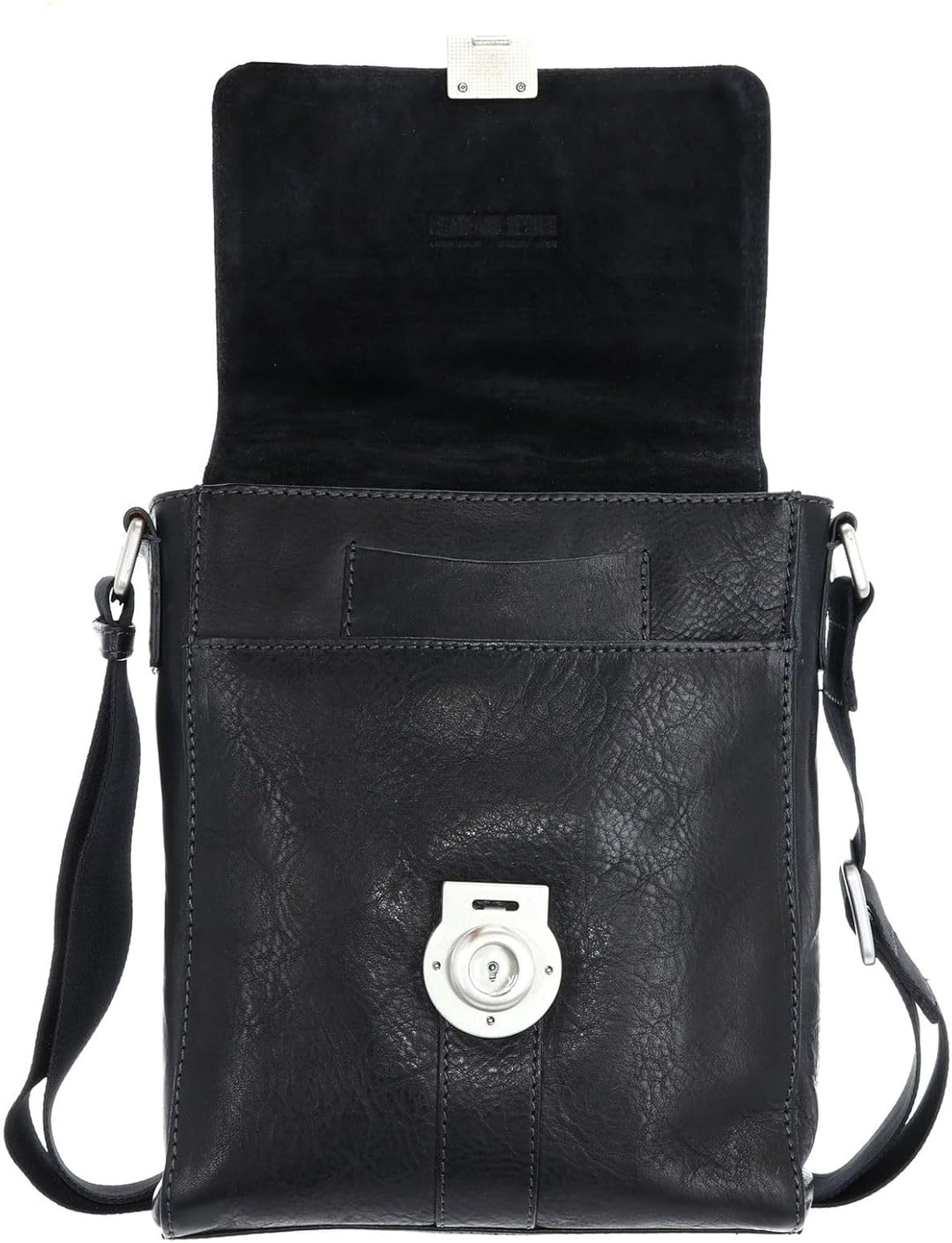 Leonhard Heyden Bergamo S Umhängetasche Leder 20 cm Schwarz, Schwarz