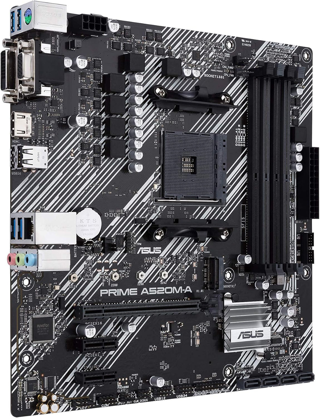 ASUS Prime A520M-A II/CSM Mainboard Sockel AM4 (AMD Ryzen, Micro-ATX, M.2, 1Gbit/s-Ethernet, SATA 6G