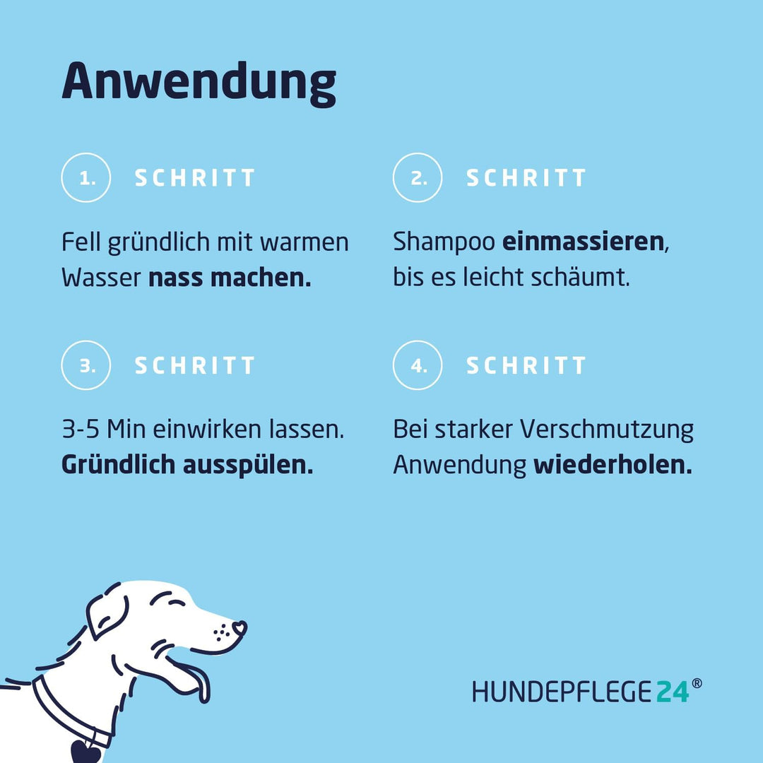 Natürliches Hundeshampoo gegen Juckreiz 3in1 - Mit Fellglanzformel und integriertem Conditioner - Un