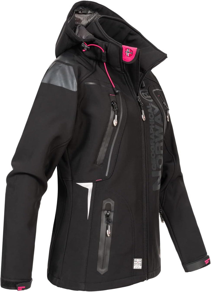 Geographical Norway Damen Softshell Outdoor Jacke Black L