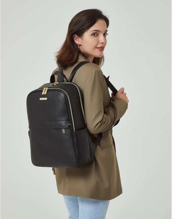 BOSTANTEN Leder Rucksack，15.6 inch Laptop Rucksäcke Casual Daypack Braun Stadtrucksack Backpack Dayp