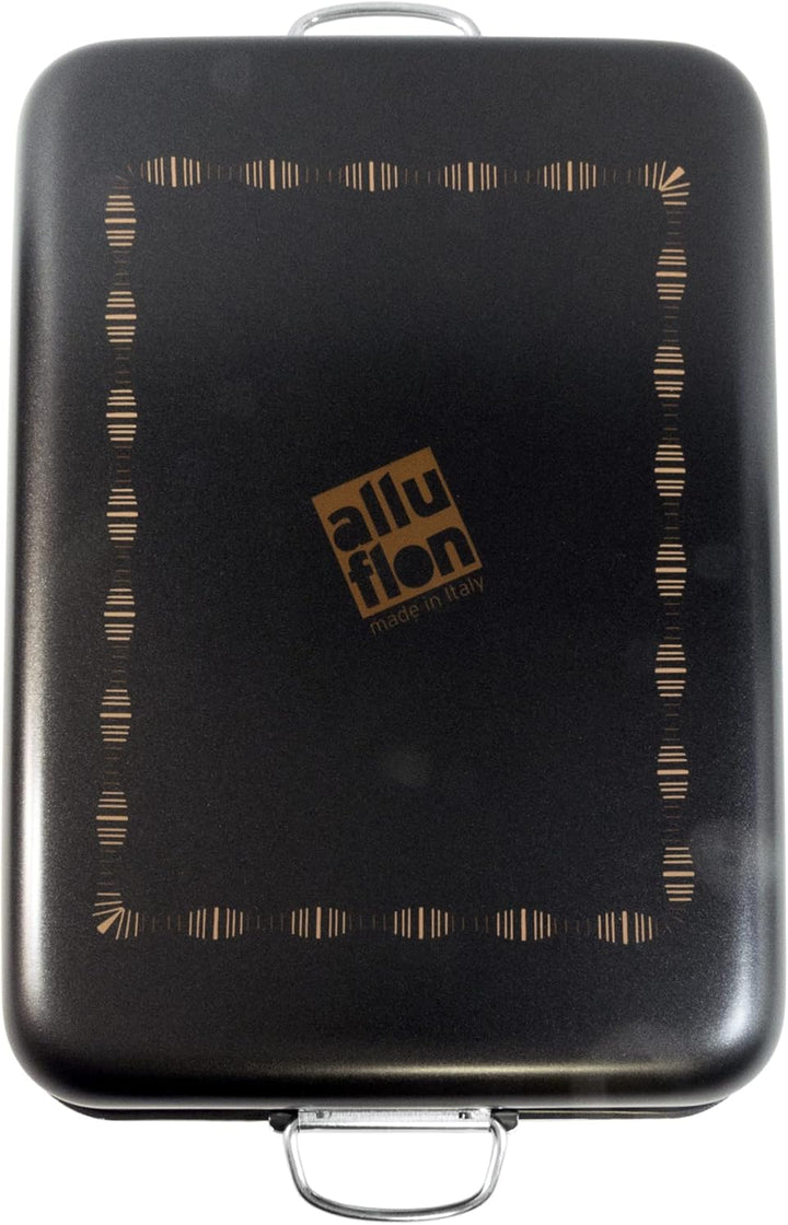 ALLUFLON Costanza Auflaufform 40x28 cm, Aluminium, 40x28, Schwarz