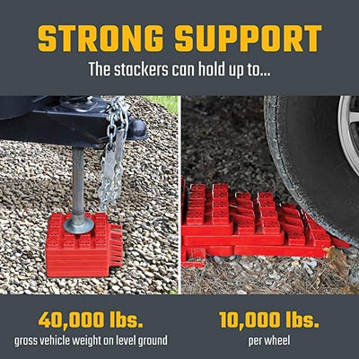 Valterra A10-0916 Stacker, (Pack of 4) , Red 4 Stück, 4 Stück