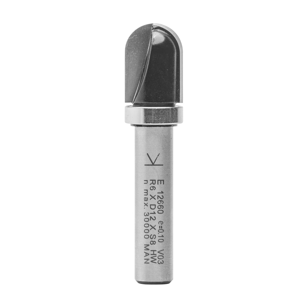 ENT 12660 Wasserrinnenfräser HW, Schaft (S) 8 mm, Durchmesser (D) 12 mm, NL 16 mm, R 6 mm, SL 32 mm,