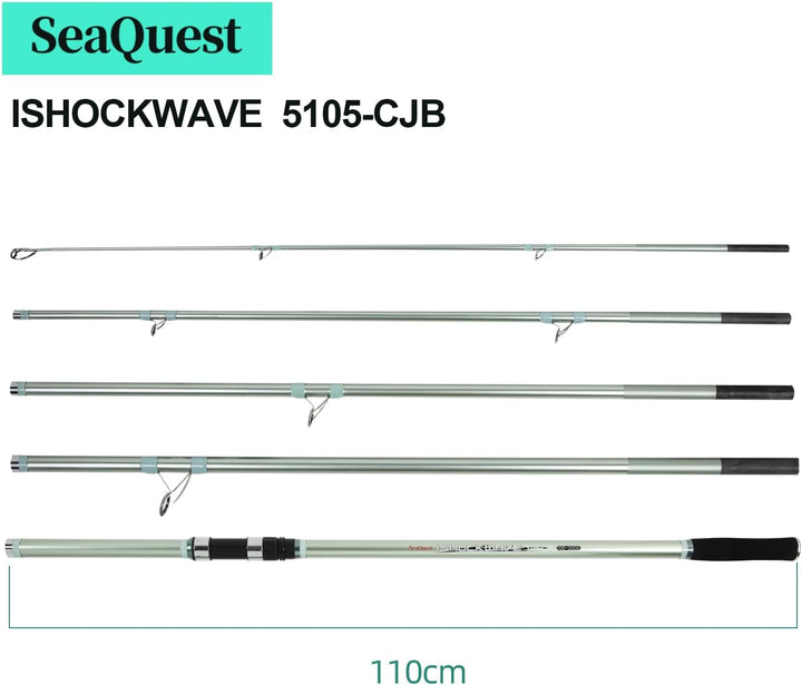 Seaquest Surf Fishing Rod Carbon Surf Cast Rod ISHOCKWAVE 5105-CJB 510CM SeaQuest, ISHOCKWAVE 5105-C