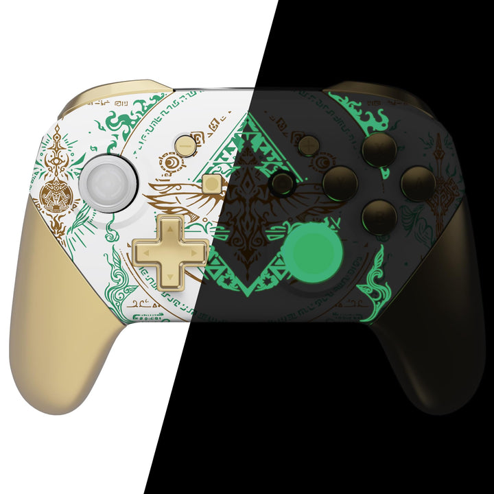 eXtremeRate Griff Hülle Set kompatibel mit Nintendo Switch Pro Controller, DIY-Ersatz Front Case/Bac