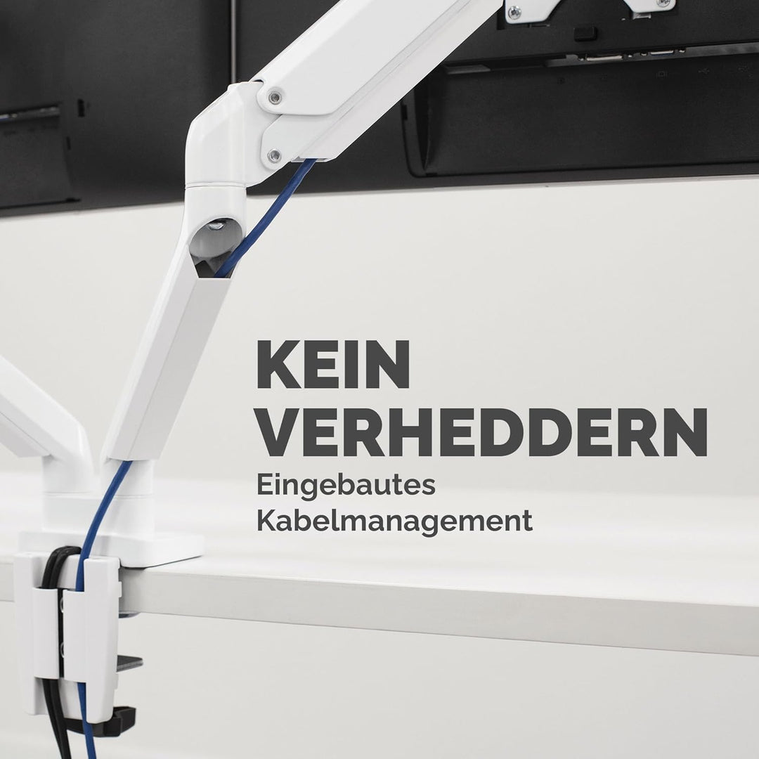 Fellowes Monitor Halterung für 2 Monitore bis je 32 Zoll (81,28 cm) - Platinum Series Monitor Arm mi
