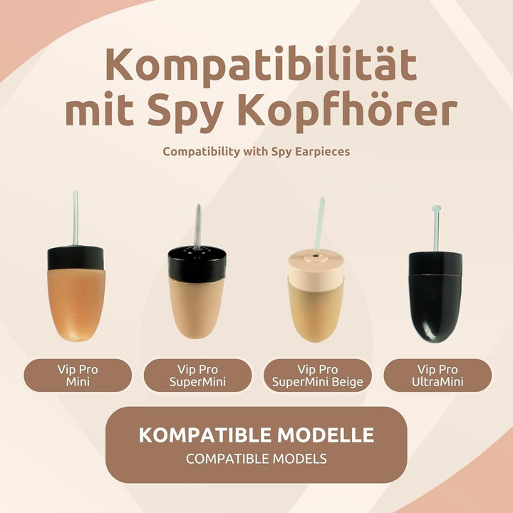 PingaOculto Spion Kopfhörer Prüfung VIP Pro Unsichtbare - Silberoxid-Knopfzelle mit Batteriespannung