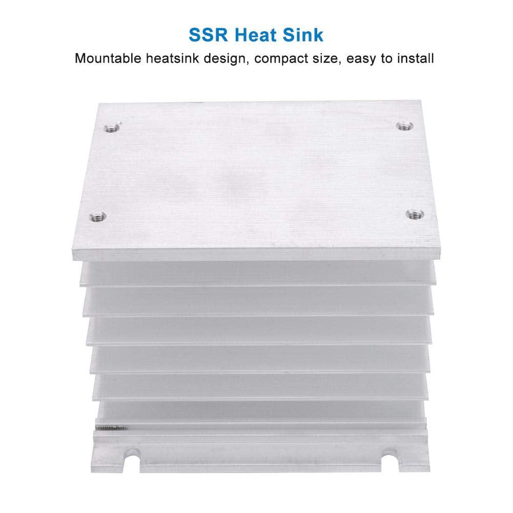 3 Phasen Kühlkörper Aluminium SSR Kühlkörper Dreiphasen Solid State Relais Kühlkörper für DIN-Instal