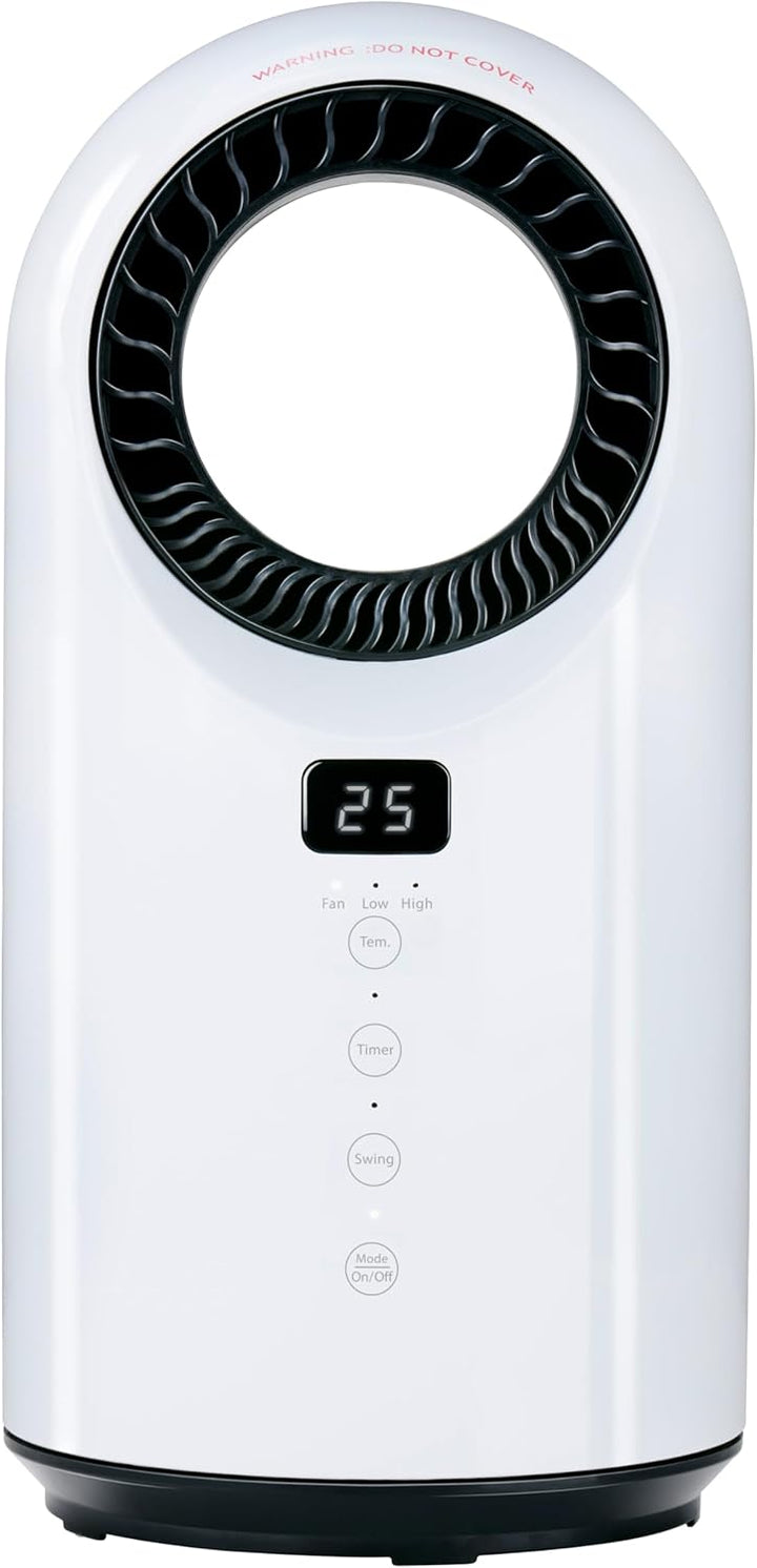 alpina Elektrischer Heizlüfter und Ventilator 1500W – Keramik Heizkörper mit Timer und Fernbedienung
