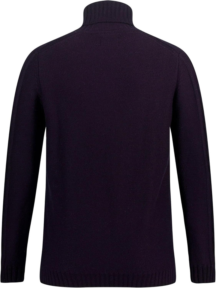 JP 1880 Herren Rollkragen, Wollmix, Vorne Zopfmuster Pullover 4XL Grosse Grössen Schwarze Johannissb