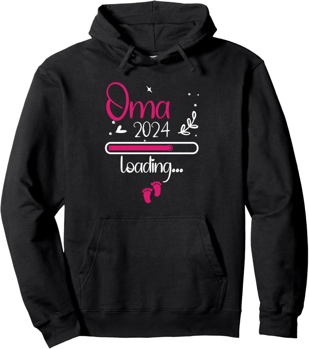Damen Ich werde Oma 2024 Loading Schwangerschaft Verkündung Pullover Hoodie