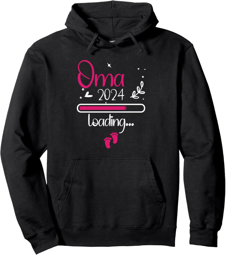Damen Ich werde Oma 2024 Loading Schwangerschaft Verkündung Pullover Hoodie