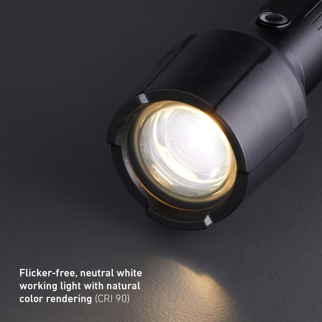 Ledlenser P7R Work Robust Taschenlampe LED, aufladbar 21700 Lithium Akku, wasserdicht IP68, 900 Lume