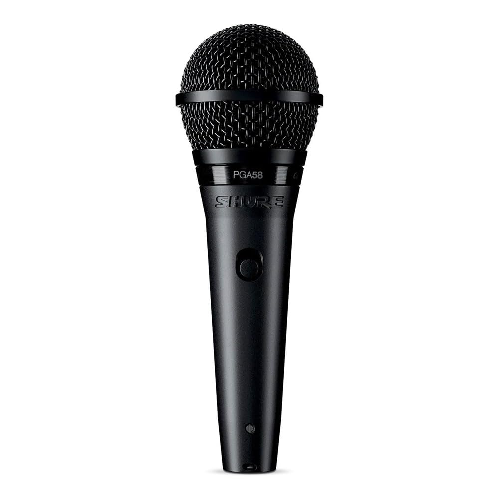 Shure PGA58 Dynamisches Mikrofon-Handheld-Mikrofon für Gesang mit Cardioid-Aufnahmemuster, diskreter