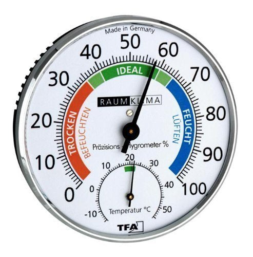 TFA 45.2030.42 Präzisions-Hygrometer Klimatest, Chrom, chrom