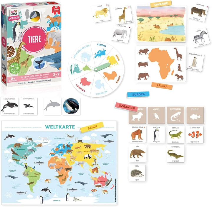 Jumbo - ich lerne Entdecken – Tiere – Lerne die Tierwelt kennen - Lernspiel für Kinder von 3 – 7 Jah