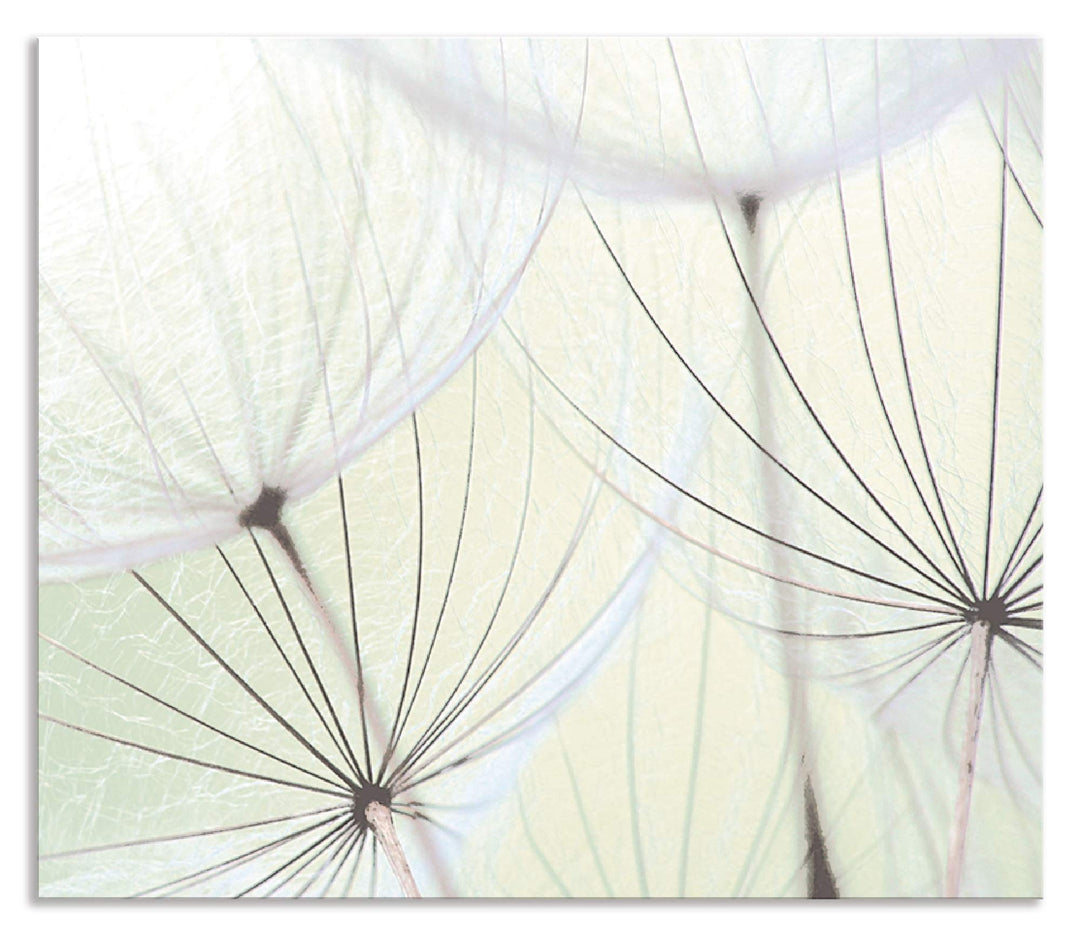 ARTland Spritzschutz Küche aus Alu für Herd Spüle 70x60 cm (BxH) Küchenrückwand mit Motiv Blume Pust