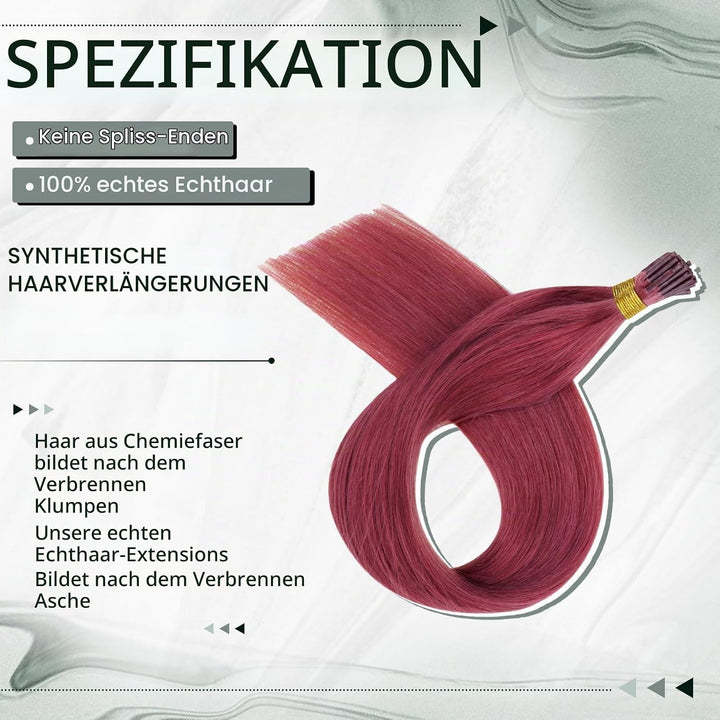 RUNATURE Burg I Tip Bonding Extensions Echthaar Burg Echthaar Extensions Bonding Keratin Haarverlang