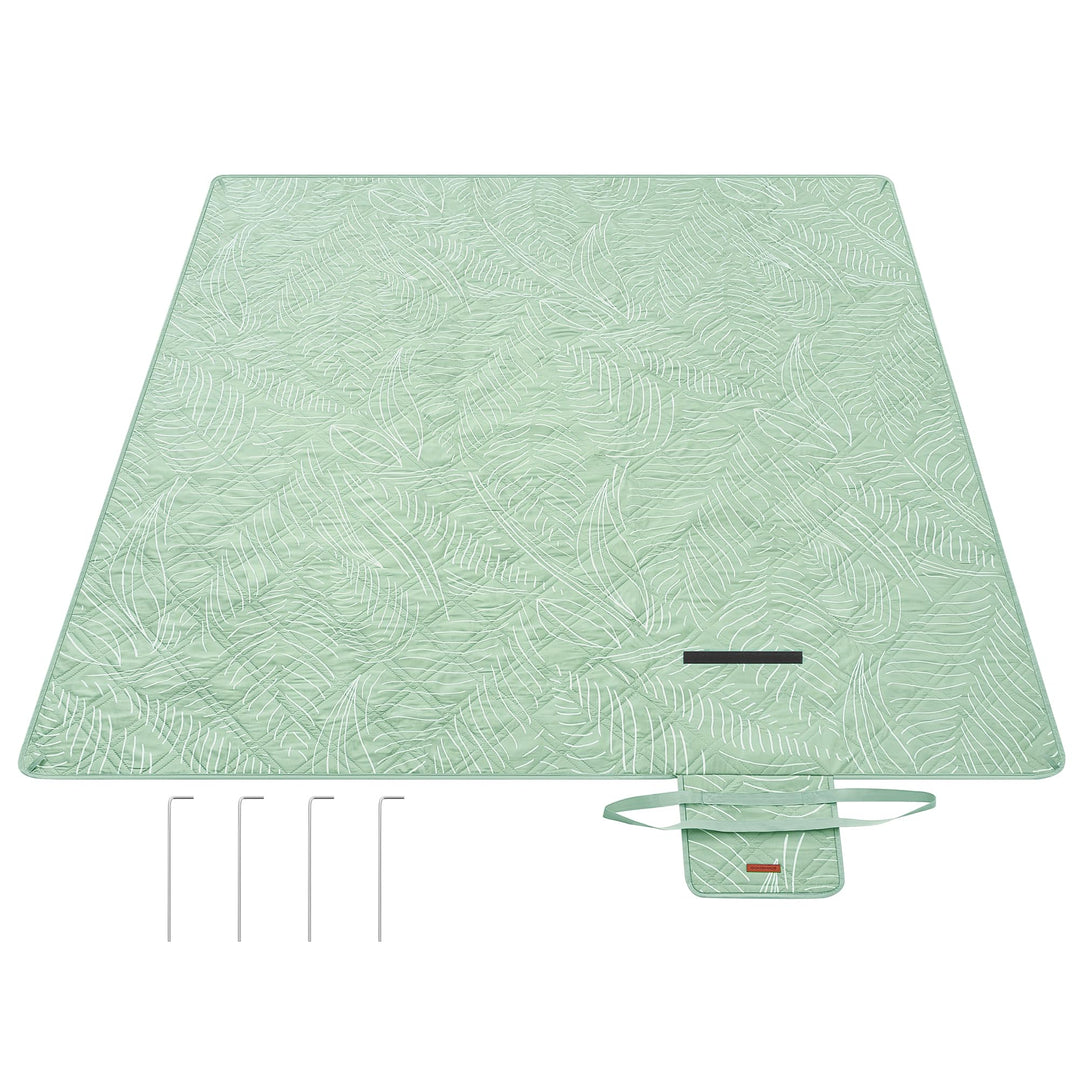 SONGMICS Picknickdecke, 200 x 200 cm, mit 4 Erdankern, gross, Campingdecke, für Park, Garten, Strand
