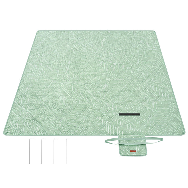SONGMICS Picknickdecke, 200 x 200 cm, mit 4 Erdankern, gross, Campingdecke, für Park, Garten, Strand