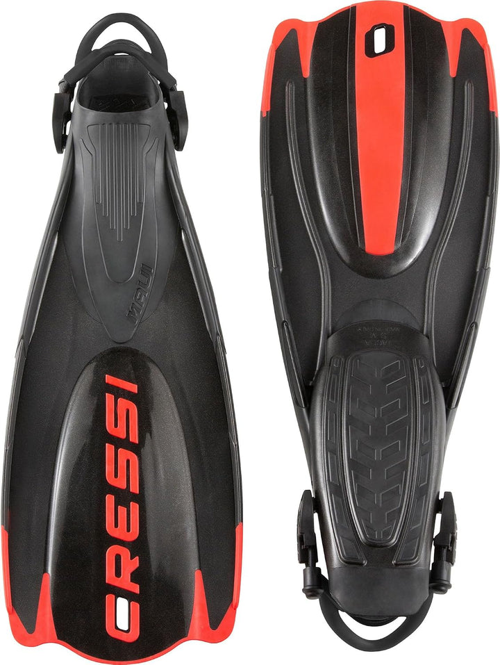 Cressi Unisex-Adult Maui Fins Flossen L-XL Schwarz/Rot, L-XL Schwarz/Rot