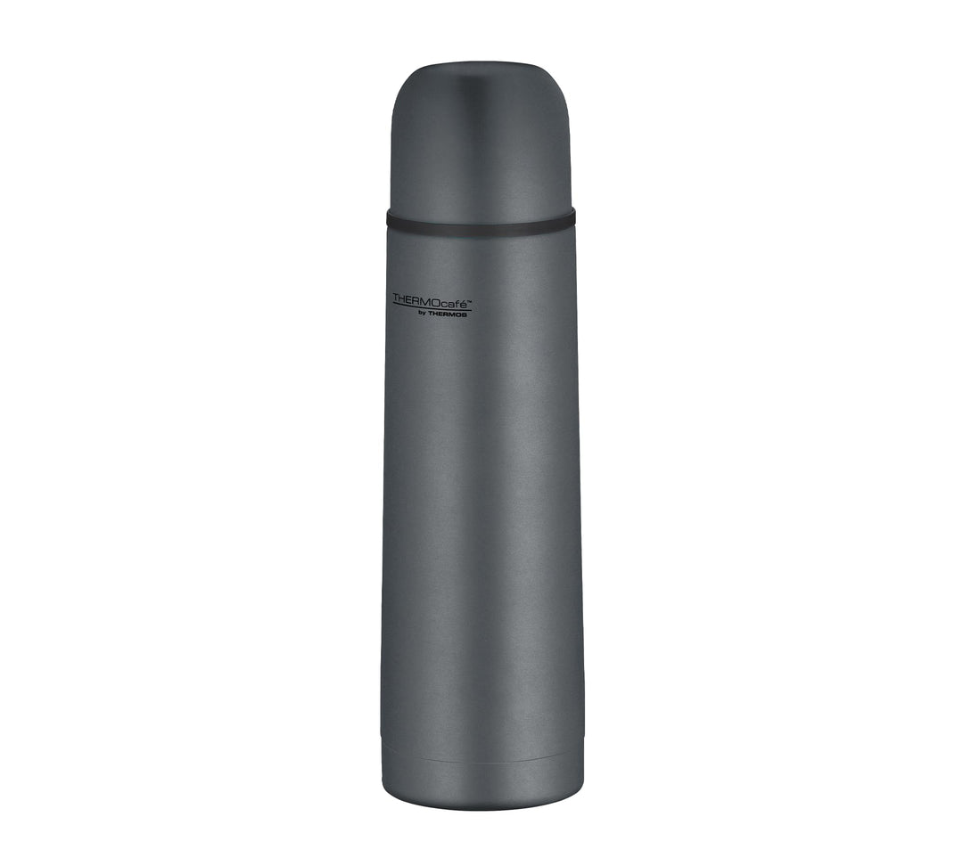 THERMOcafé by THERMOS TC BEVERAGE BOTTLE graphite grey mat 0,50l, Thermosflasche mit Becher aus Edel