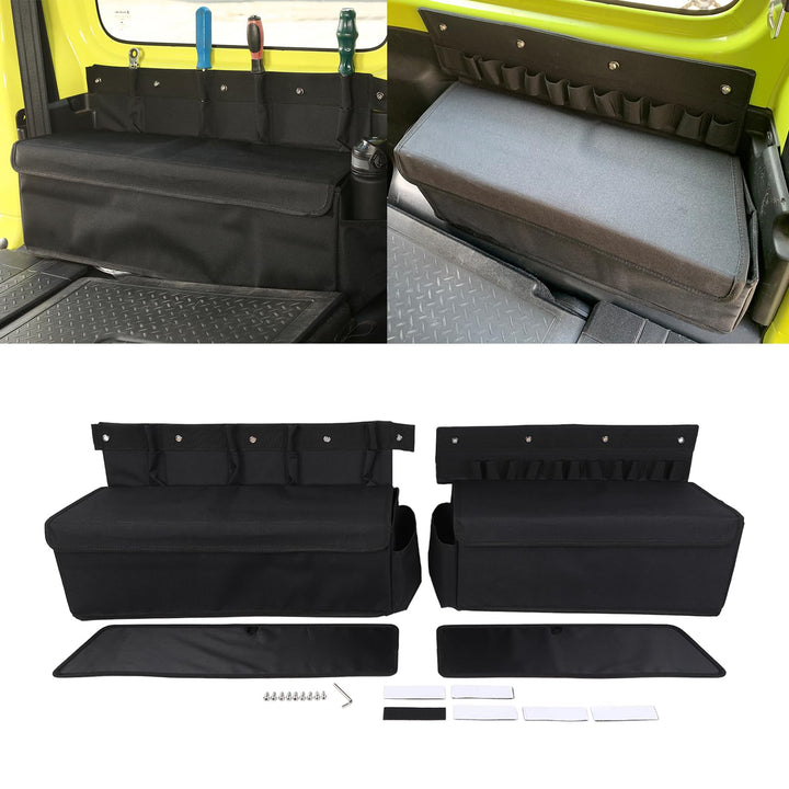 Auto Seiten Kofferraum-Organizer, Heckklappe Ablagebox für Suzuki Jimny JB64 JB74 2019-2024 (Oxford-