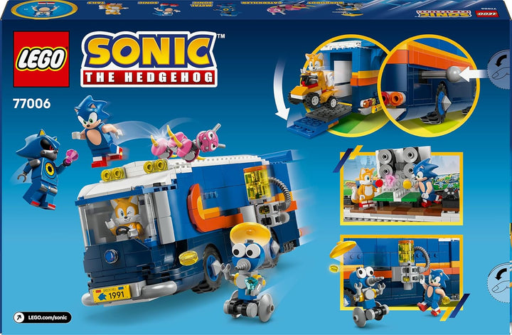 LEGO Sonic The Hedgehog Team Sonic Command Truck Toy - Interactive Set with an ATV Car & 5 Figures i