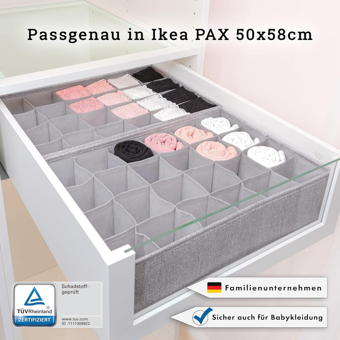 SIMPLE JOY® Schubladen Ordnungsystem Boxen für Ikea (PAX50 (48 Fächer)), PAX50 (48 Fächer)