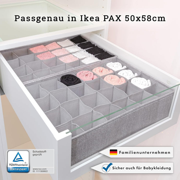 SIMPLE JOY® Schubladen Ordnungsystem Boxen für Ikea (PAX50 (48 Fächer)), PAX50 (48 Fächer)