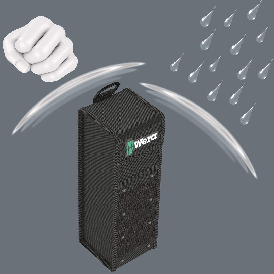 Wera 05004356001 2go 7 Textile Werkzeug Box Schwarz 100 x 105 x 300 mm Single, Single