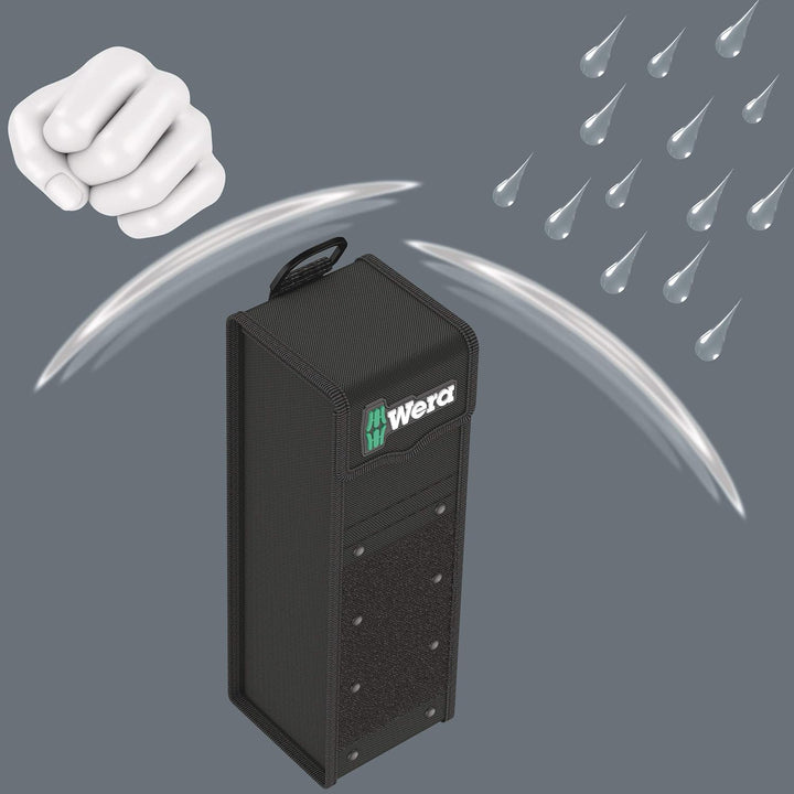 Wera 05004356001 2go 7 Textile Werkzeug Box Schwarz 100 x 105 x 300 mm Single, Single