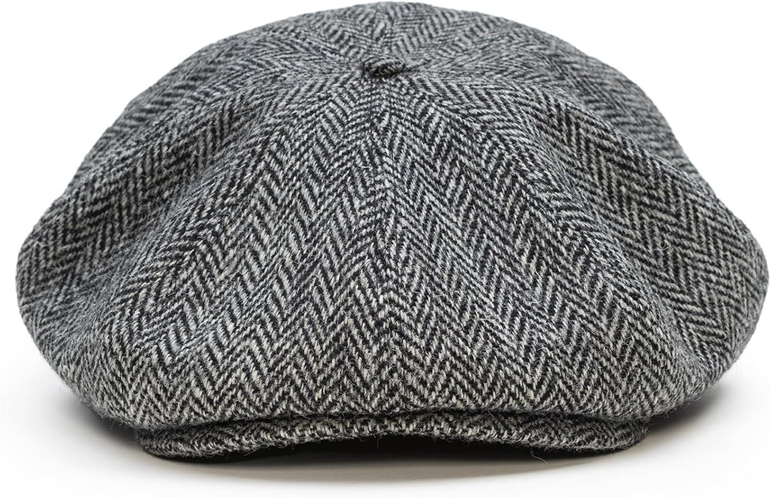Sterkowski Peaky Style | Harris Tweed Schiebermütze für Herren | Warm Komfortabel Schirmmütze 54 Sch