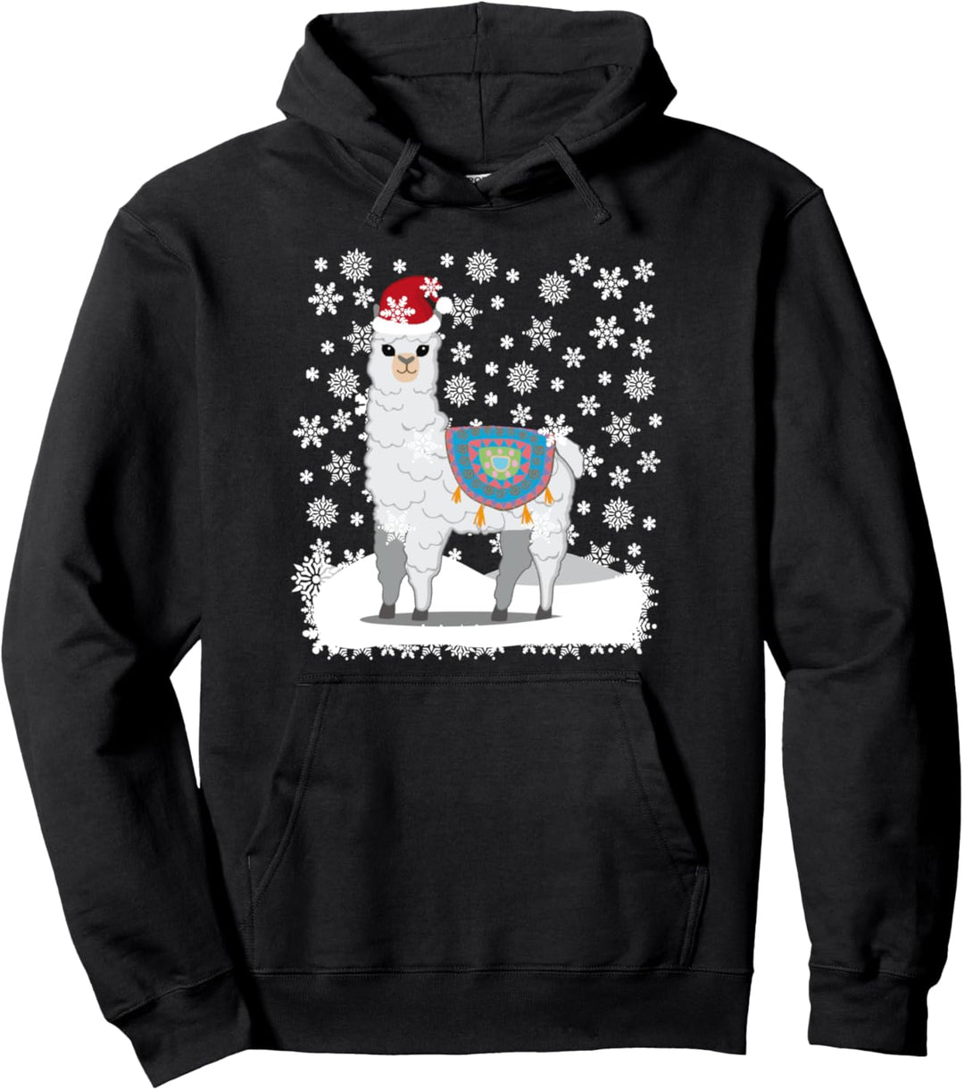 Lama Alpaka Weihnachten Motiv für Männer, Frauen und Kinder Pullover Hoodie