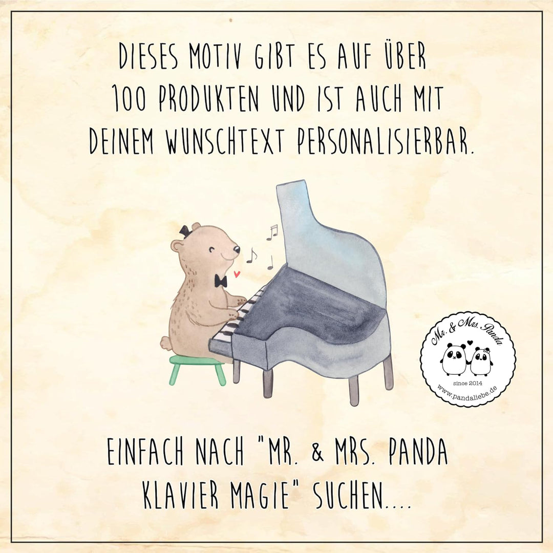 Mr. & Mrs. Panda Shopping Tasche Klavier Magie - Geschenk, Tasteninstrument, Lernen, Elfenbeintasten