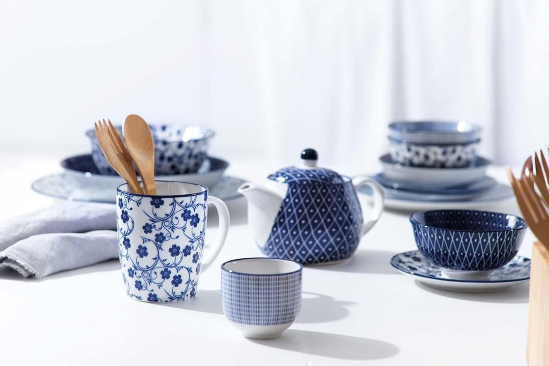 Ritzenhoff &amp; Breker Suppenteller-Set Royal Makoto 6-teilig, Ø 20.5 cm, Tiefe Essteller aus Porzellan