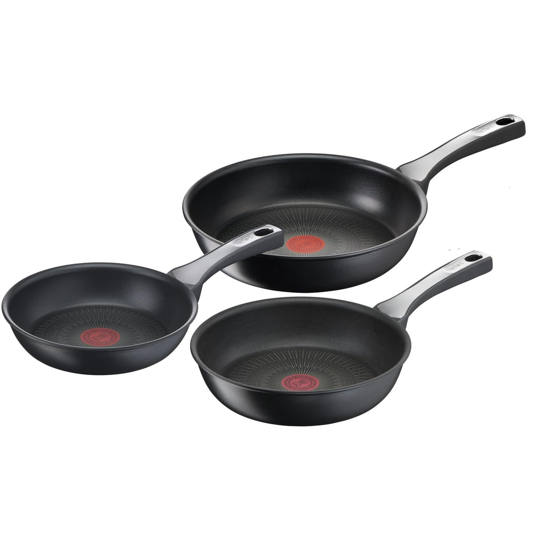 Tefal G25991 Unlimited On Pfannenset 3-teilig | mit kratzfester Titanium Antihaft-Beschichtung | The