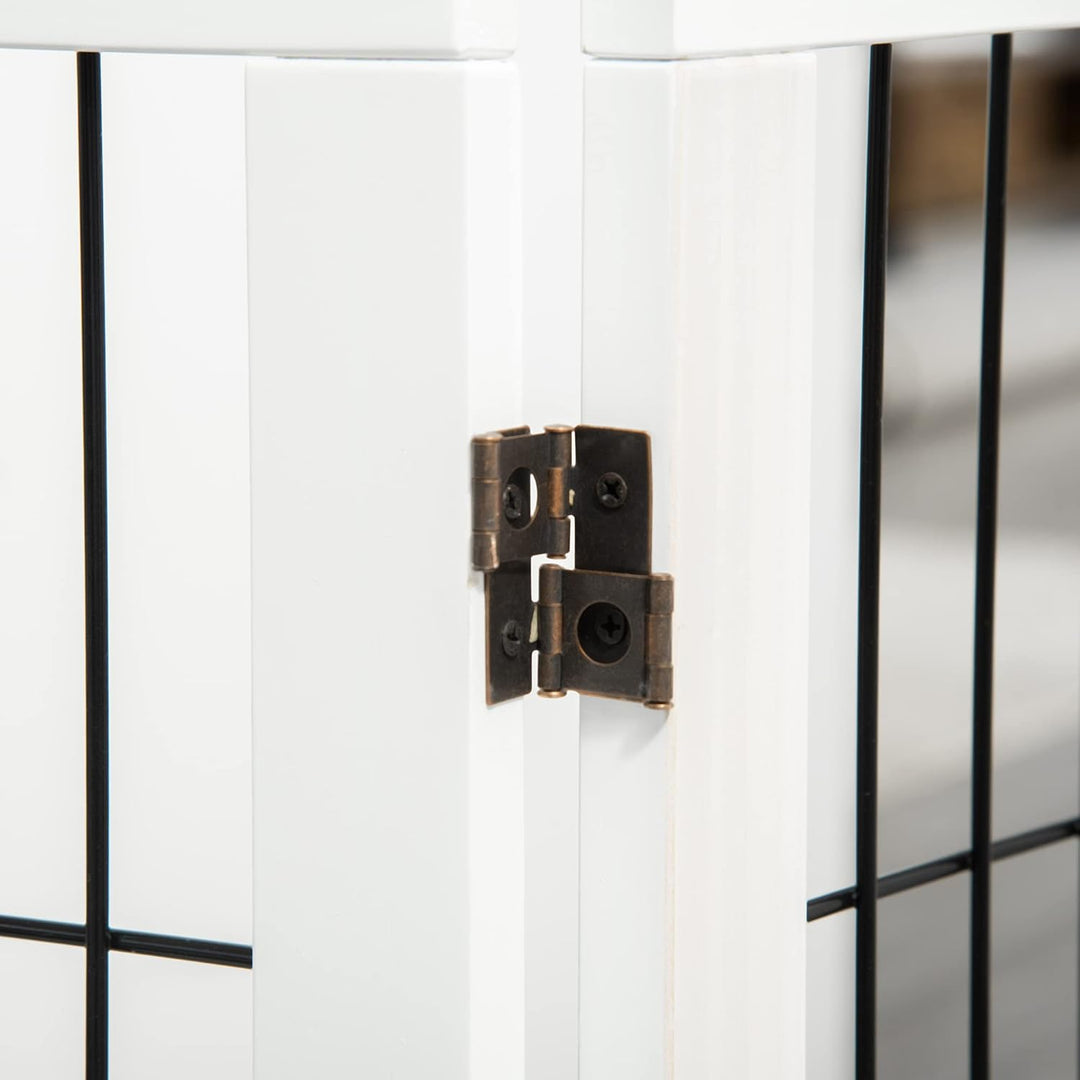 PawHut Absperrgitter für Hunde Schutzgitter Hundegitter mit Stützfüssen Treppengitter Hundeabsperrgi