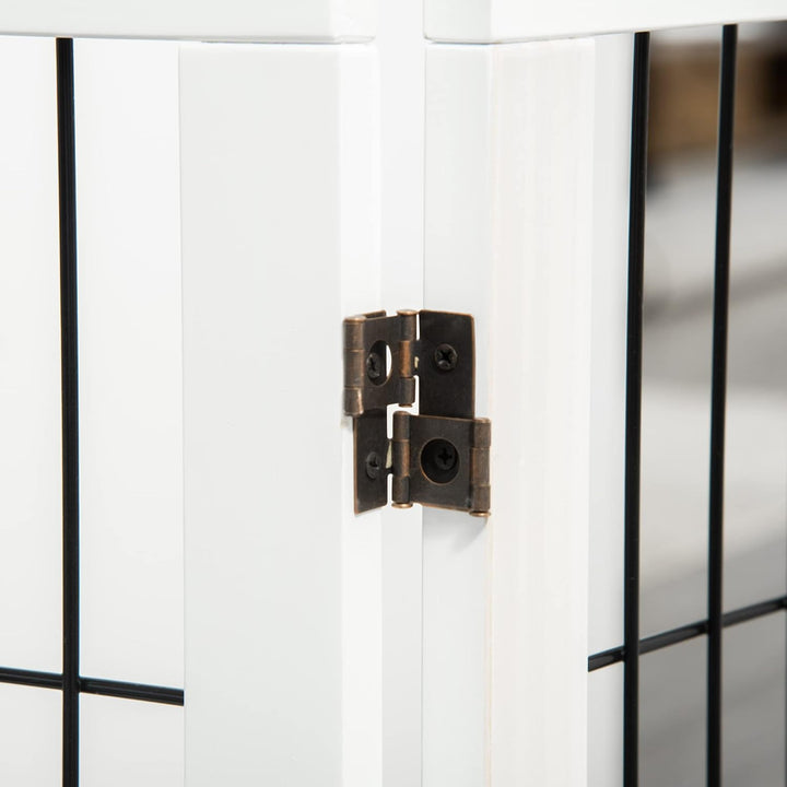 PawHut Absperrgitter für Hunde Schutzgitter Hundegitter mit Stützfüssen Treppengitter Hundeabsperrgi