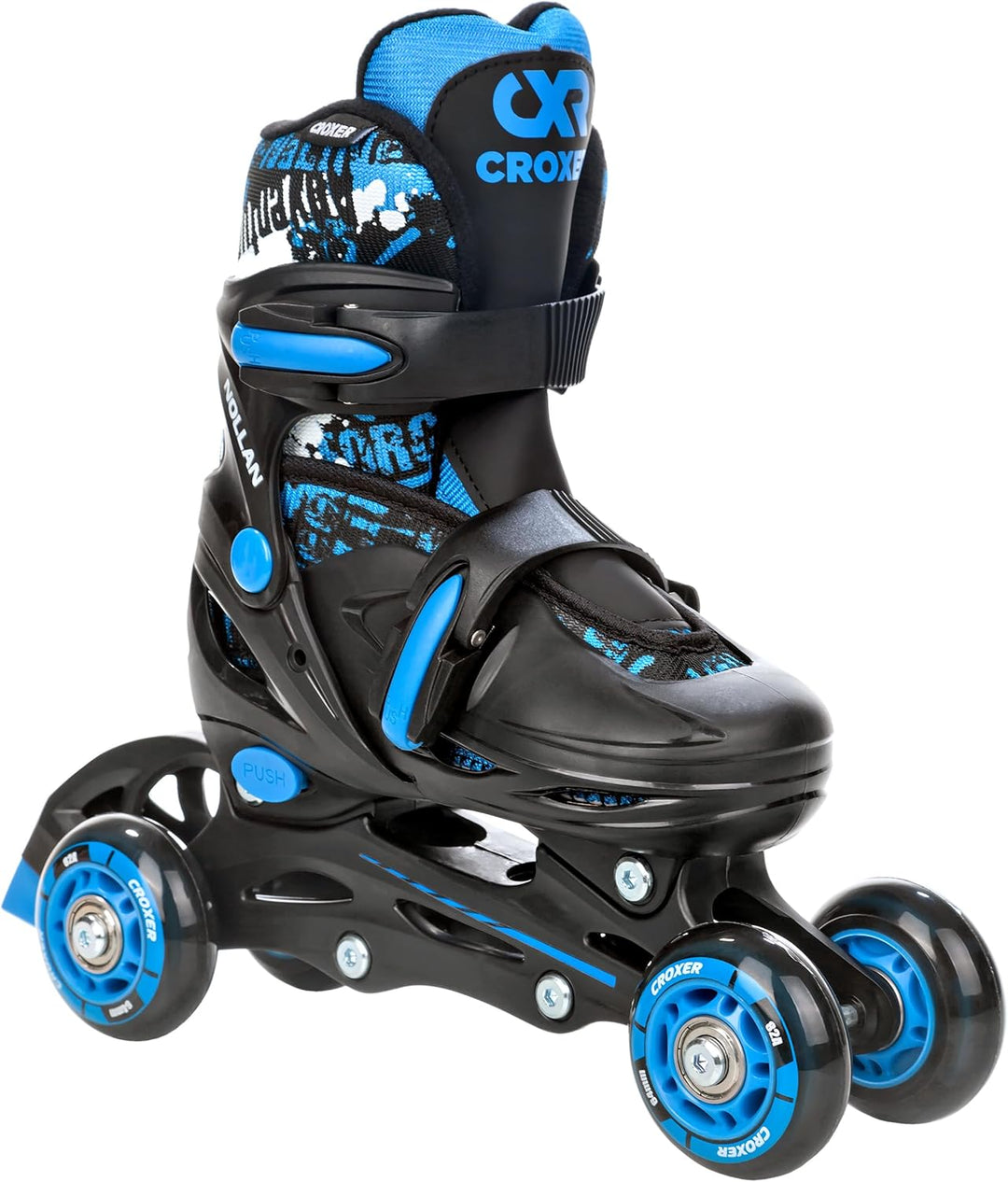 4in1 Inlineskates/Triskates/Rollschuhe/Schlittschuhe mit LED Leuchtrad verstellbar 30-33 (17,5cm-20c