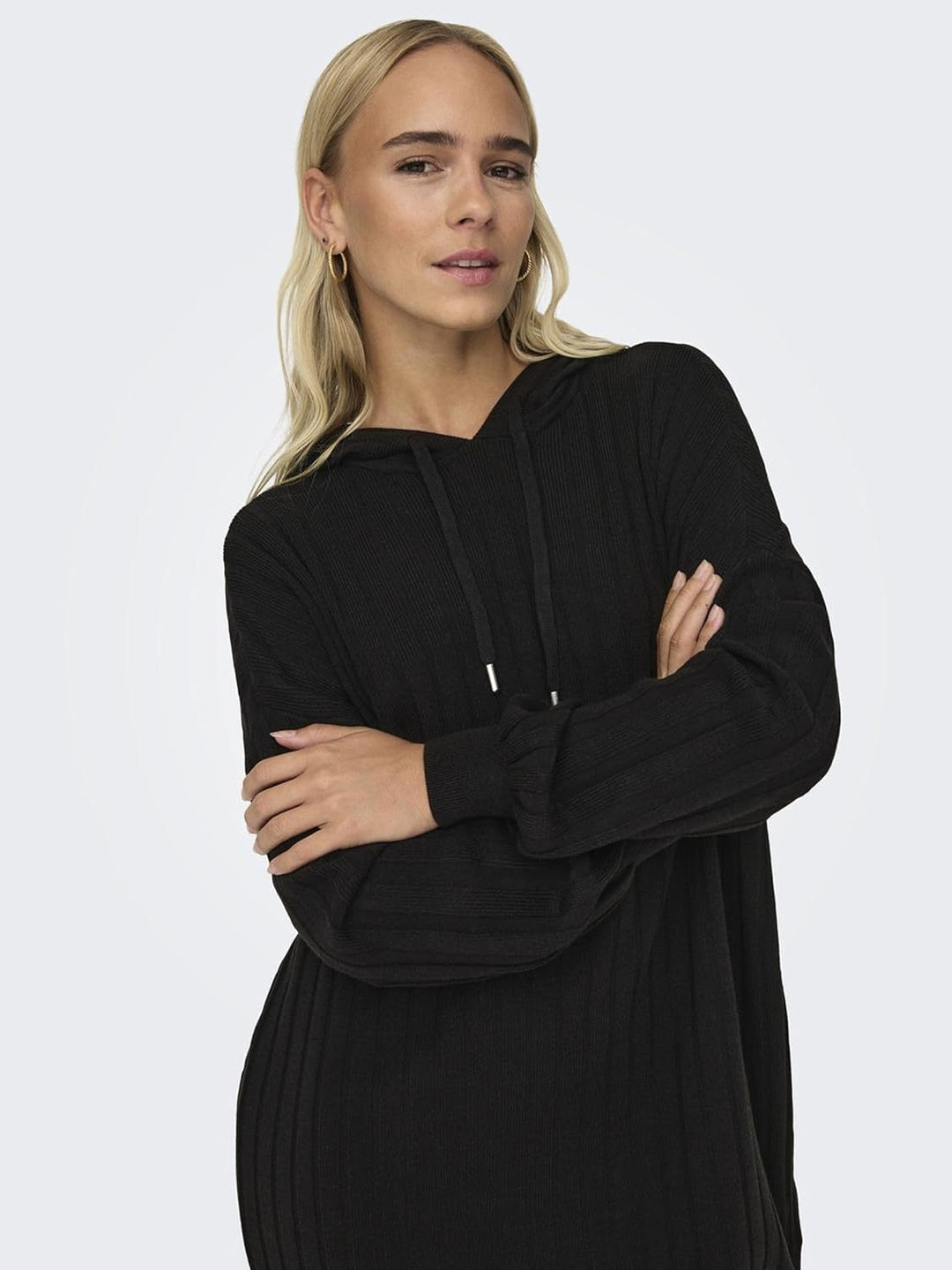 ONLY Female Strickkleid ONLTESSA Langes Kleid XS Schwarz, XS Schwarz