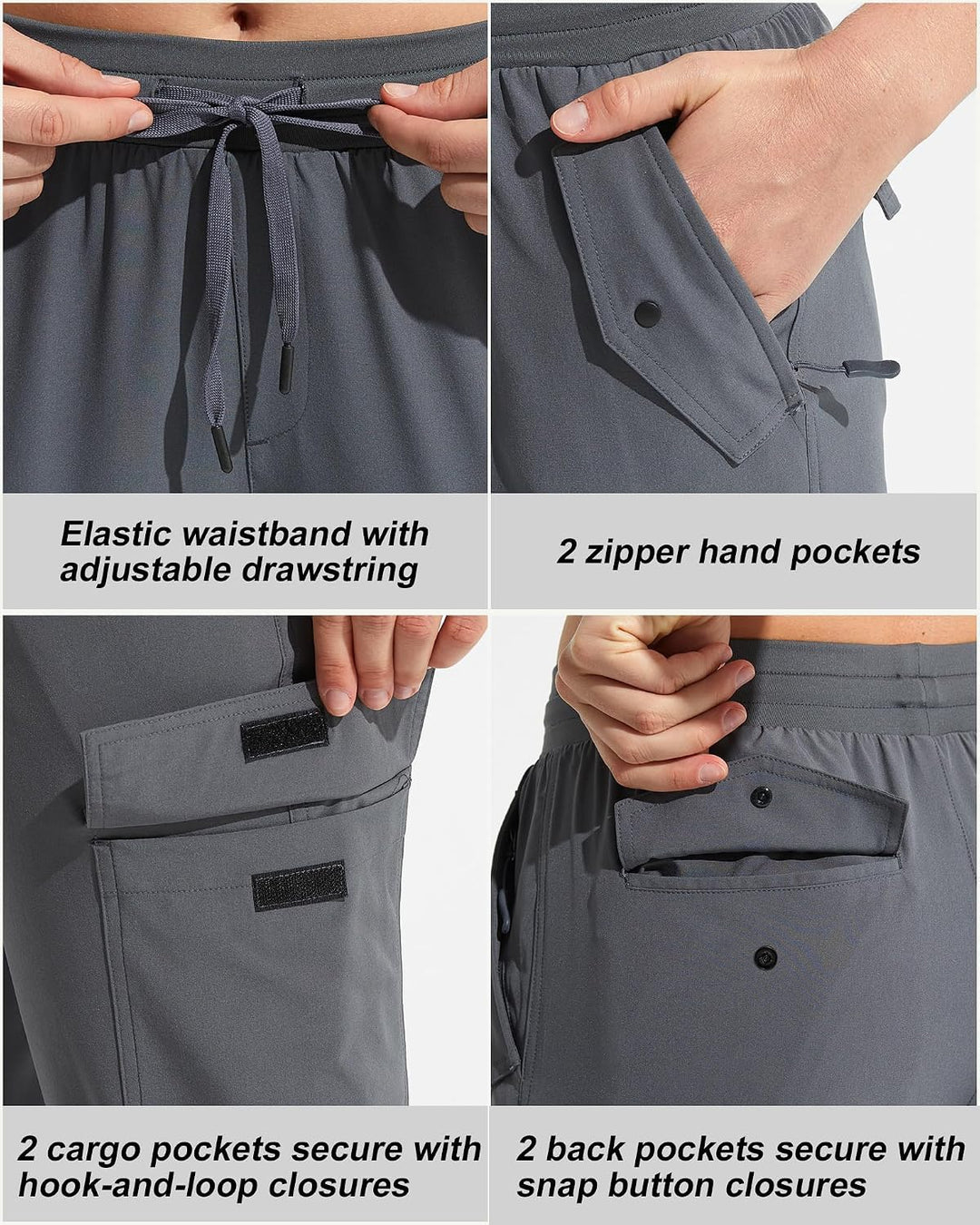 MOCOLY Damen Leichte Wanderhose Outdoor Trekkinghose Atmungsaktive Cargo Hose Kletterhose Outdoorhos