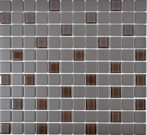 Mosaik Fliese Keramik braun unglasiert Glas für WAND BAD DUSCHE KÜCHE FLIESENSPIEGEL THEKENVERKLEIDU