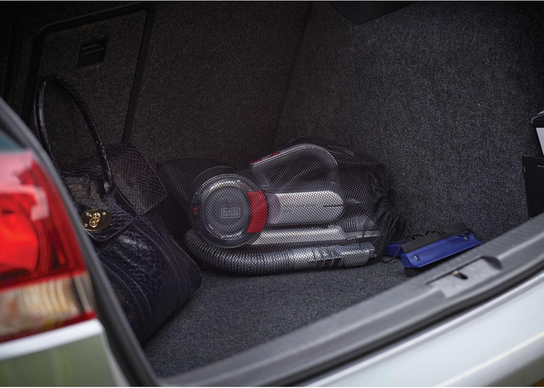 Black &amp; Decker PV1200AV-XJ Autosauger Dustbuster Pivot, Bürstenaufsatz, Fugendüse, flexiblem Saugsch